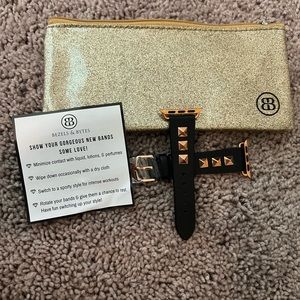 Bezel any Bytes rose gold leather Apple Watch band